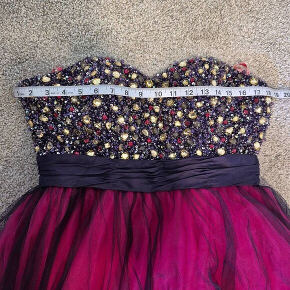 Flirt by Maggie Soterro Strapless Tulle Prom Dress Ball Gown Size 8 - Picture 5 of 10